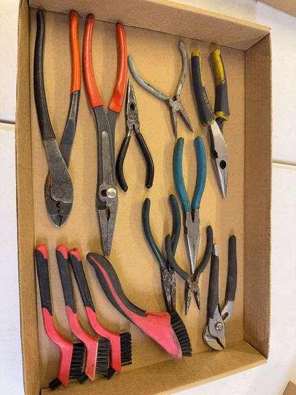 Lot of Pliers and Cleaning Brushes image