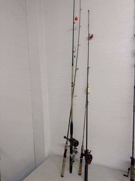 Mixed Lot of Fishing Rods and Reels: Bass Pro Shops, Zebco, Shakespeare & More image