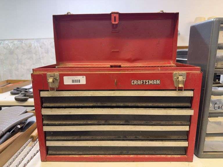 Craftsman Multi-Drawer Red Metal Tool Box image