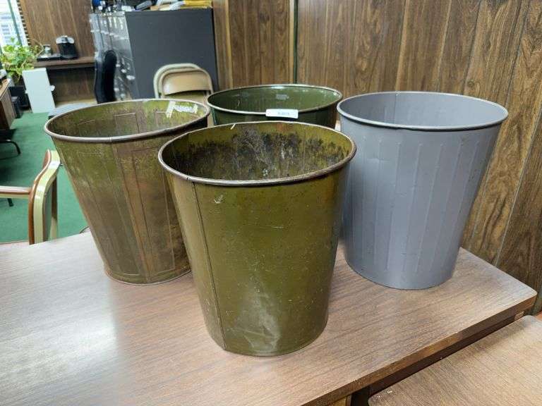 Collection of Metal Trash Cans image