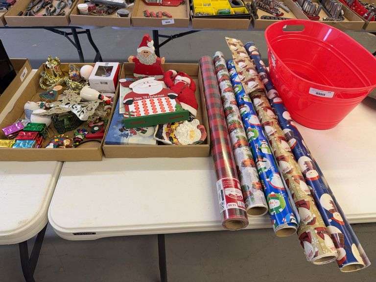 Assorted Holiday Decor and Gift Wrapping Supplies image