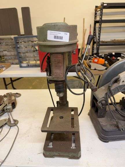 Central Machinery Drill Press - Model S-5901, powers on image