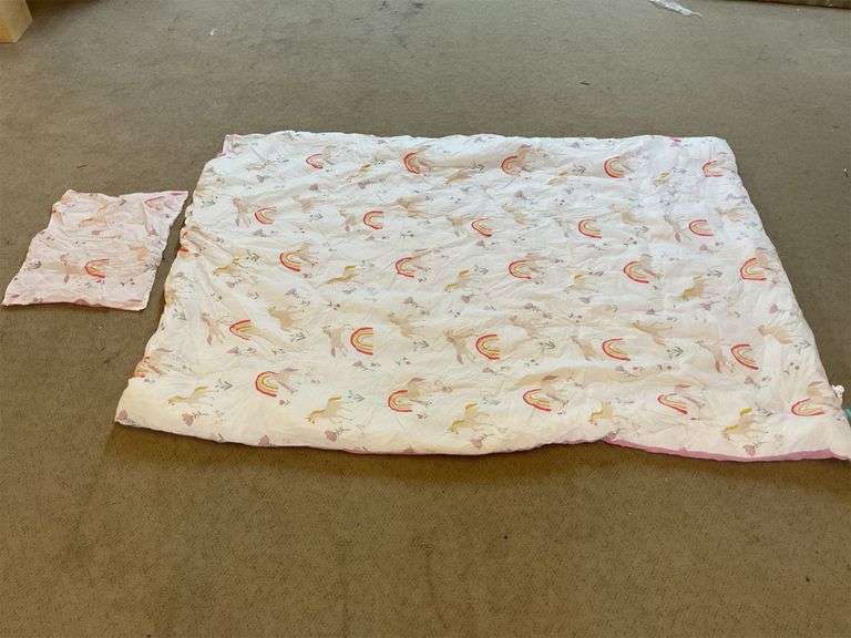 66  x 88  unicorn PILLOWFORT comforter and pillowc image