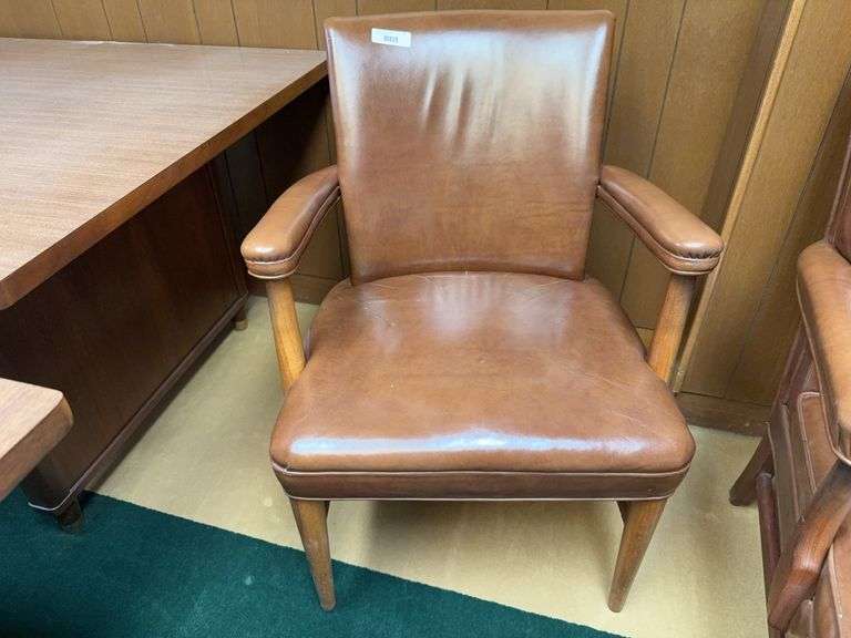 W. H. Gunlocke Leather Office Chair image