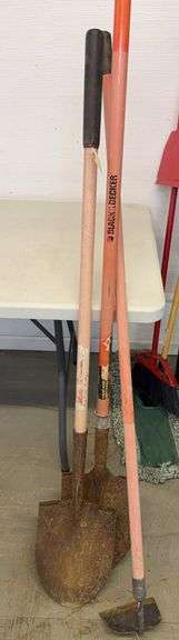 Lot of Shovels and Black & Decker Hoe image