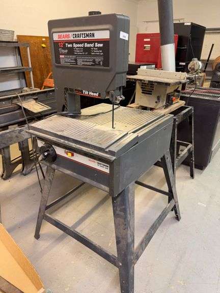 Craftsman 12" Two Speed Band Saw, powers on image