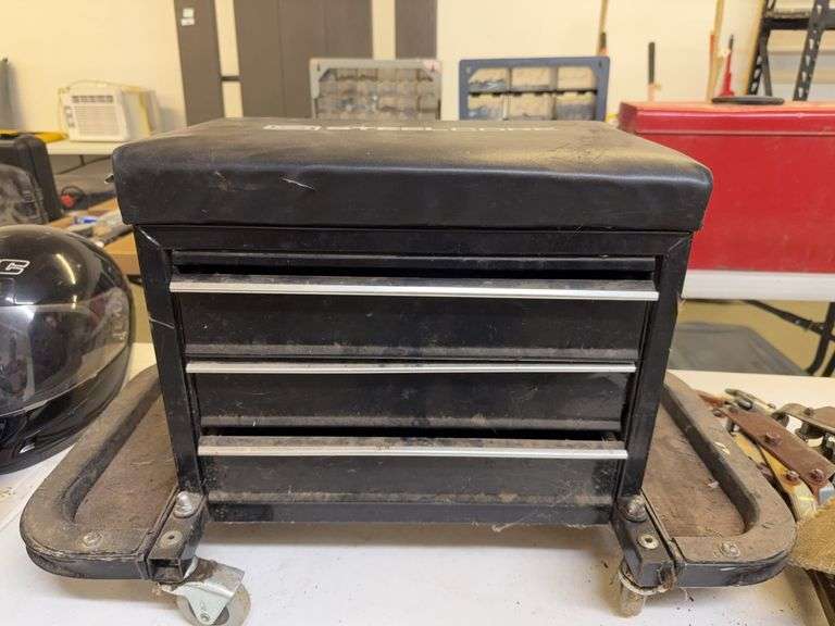 Steel Core Rolling Mechanic's Seat with Drawers image