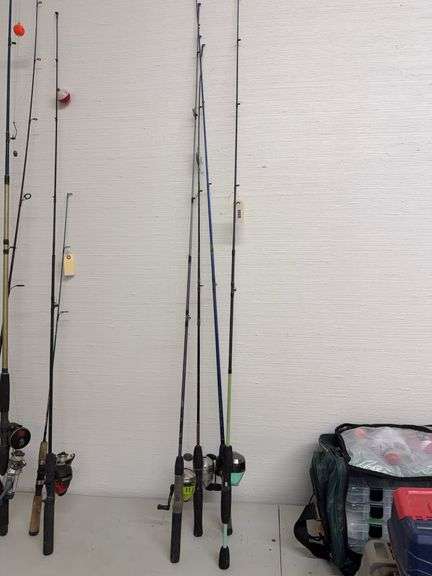 Fishing Rod and Reel Lot with Shakespeare Reverb and Zebco Reels image