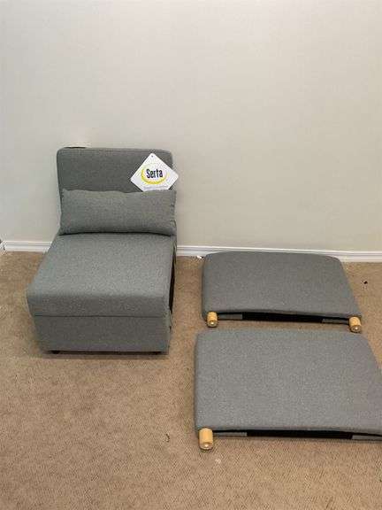 SERTA adjustable grey chair with pillow image