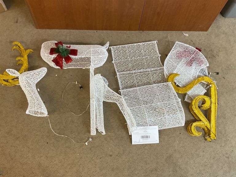 TANGKULA 6 foot Christmas lightened reindeer and S image