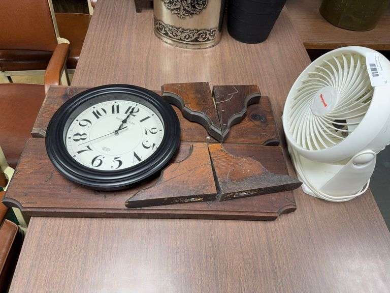 Wall Clock, Fan, and Wood Trim Pieces image