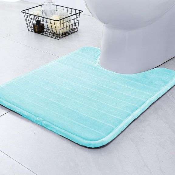 SWEMSTAR Toilet Rugs - U Shaped Non-Slip, Quick Dr image