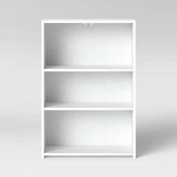 3 Shelf Bookcase White - Room Essentials : Modern image