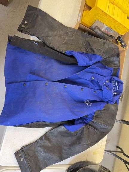 BSX FR Wear Leather and Cotton Welding Jacket Size 3X-Large image