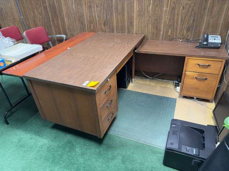Office Desk with Extension and Side Desk image