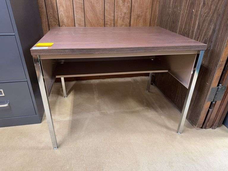 Small Office Desk with Chrome Legs image