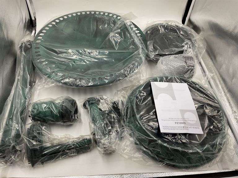 Birdbath with Solar Light and Planter image