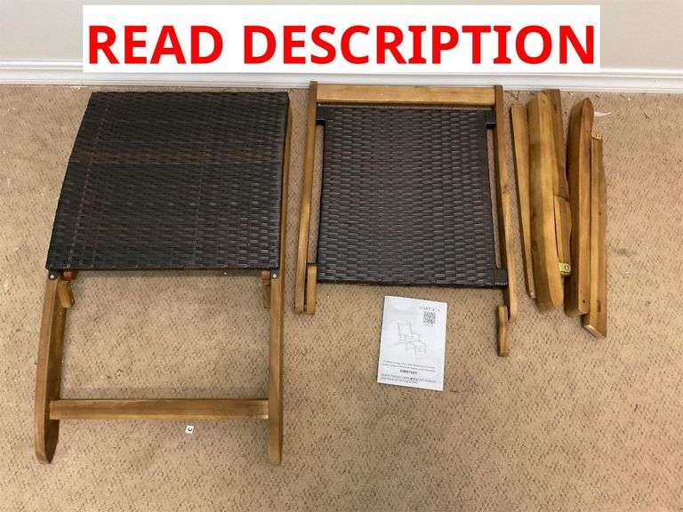 PATIOJOY folding lounge chair with retractable foo image