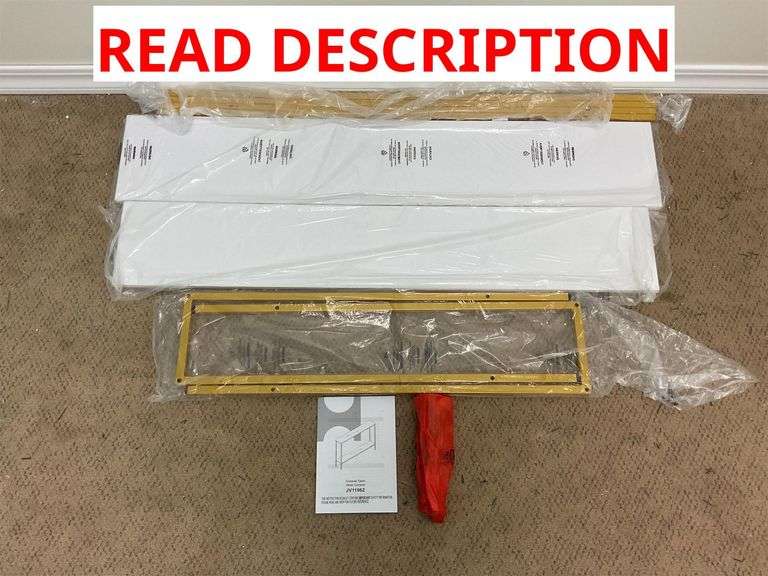 White and gold console table image