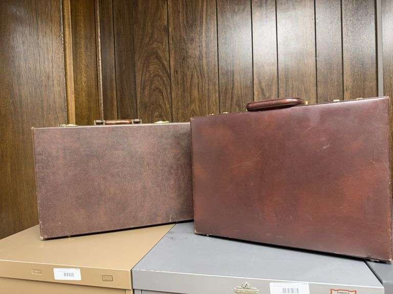 Rico Leather Goods Combination Lock Briefcases - Pair image