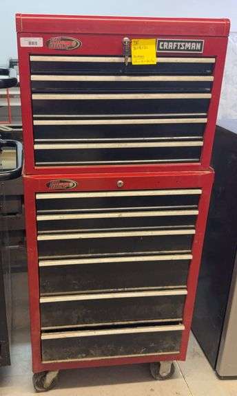 Craftsman Red Rolling Ball Bearing Tool Chest Combo (Top: 26x16x20; Bottom: 28x18x40-1/2) image