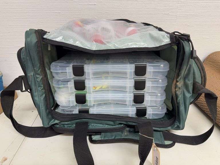 Okeechobee Fats Tackle Bag with Assorted Fishing Lures and Tackle image