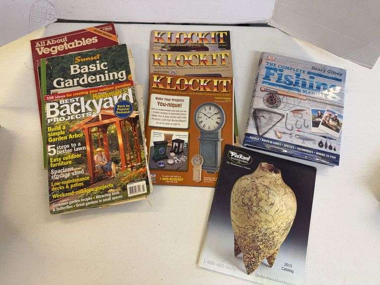 Lot of Assorted Magazines and Catalogs - Gardening, Fishing, and Clockmaking image
