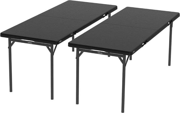 Lifetime 6-Foot Fold in Half Table, 2-Pack, Commer image
