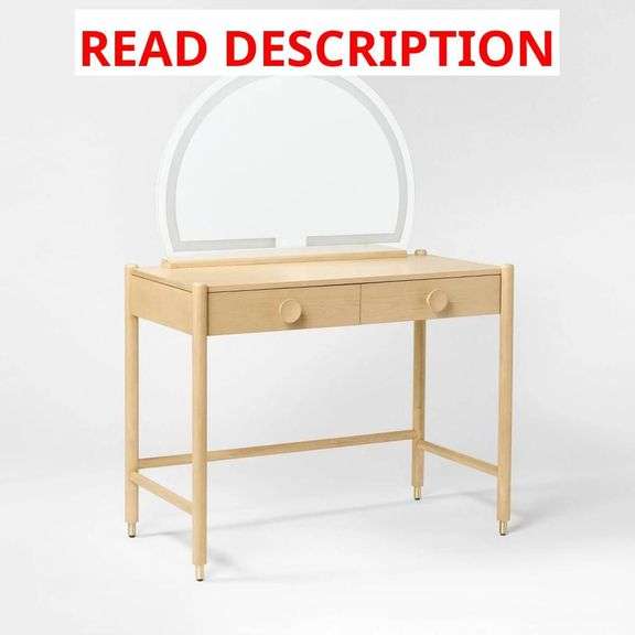 Vanity with Light up Mirror, Storage Drawers and P image