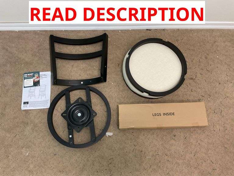 Wood single ladder back bar height swivel stool bl image