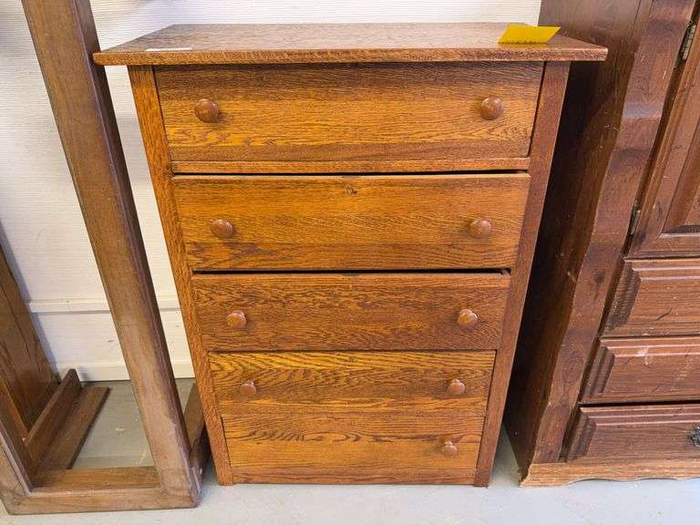 Wooden Dresser with Four Drawers (30 x 16 x 41) image