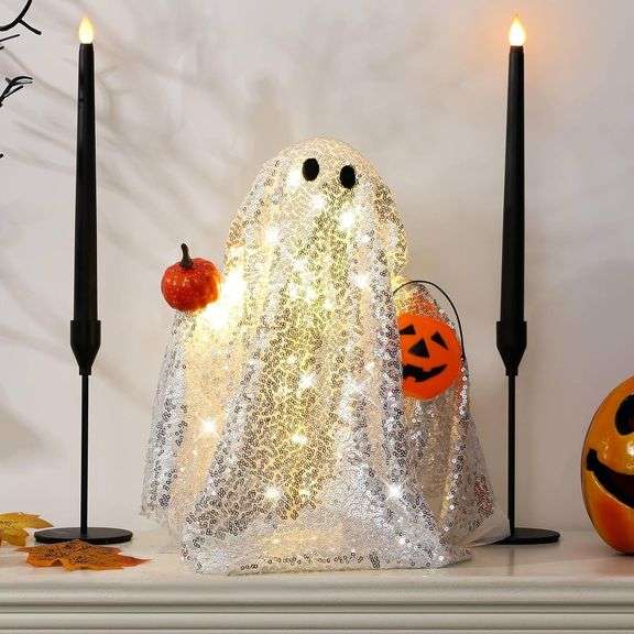 Yookeer Light up Ghosts Halloween Decorations Indo image