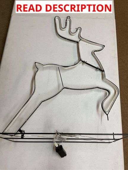 Neon-Style Reindeer Christmas Decoration image