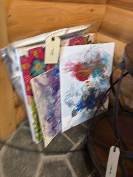 Collection of Three Contemporary Art Canvases image