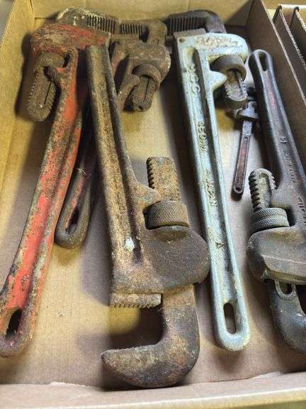 Lot of Pipe Wrenches image