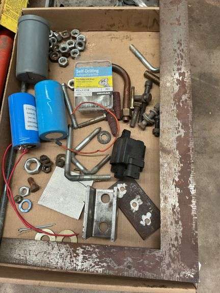 Assorted Hardware, Fasteners, Metal Parts, and Electrical Components image