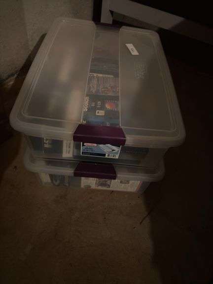 Two Storage Bins of VHS Tapes image