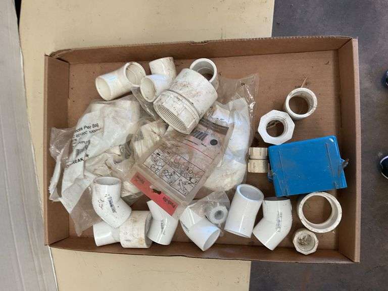 Assorted PVC Pipe Fittings and Electrical Box image