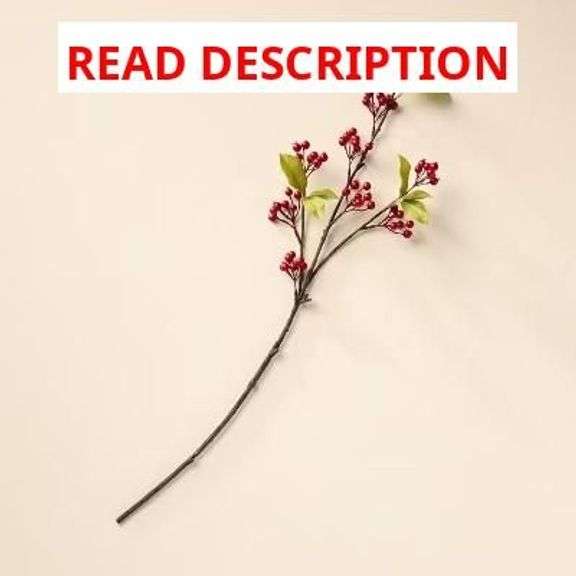 Decorative Faux Holly and Berry Stems image
