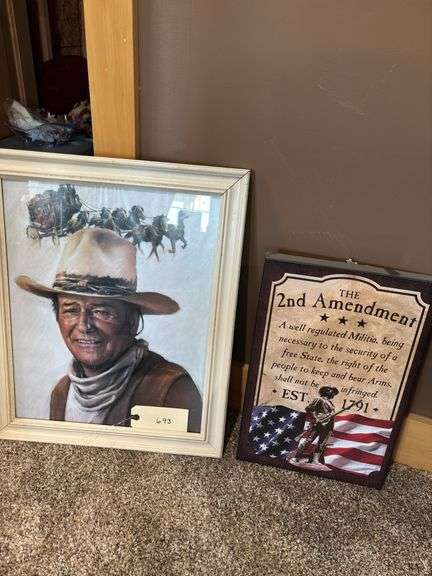 John Wayne Print (20" x 24") & Second Amendment Wall Decor image