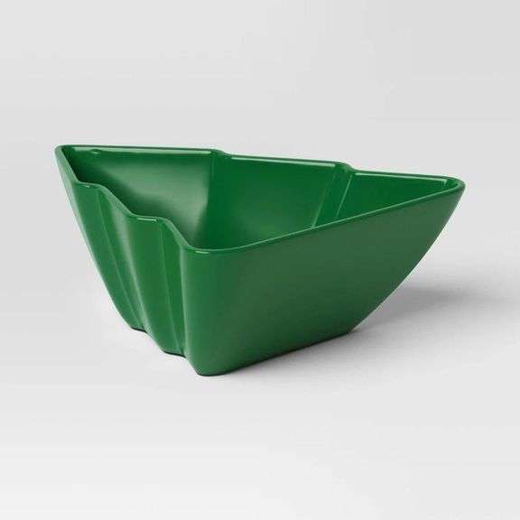 Green Christmas Tree Shaped Bowls, Set of 4 image
