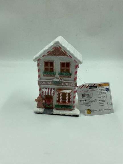 Lighted Cocoa Coffee House Figurine image