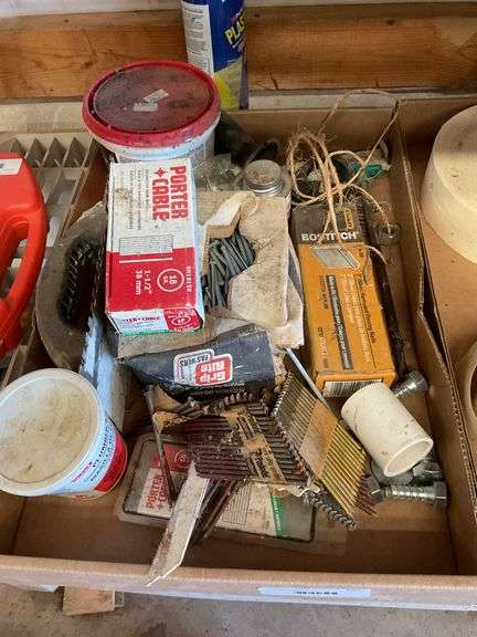 Box Lot of Nails and Tools image