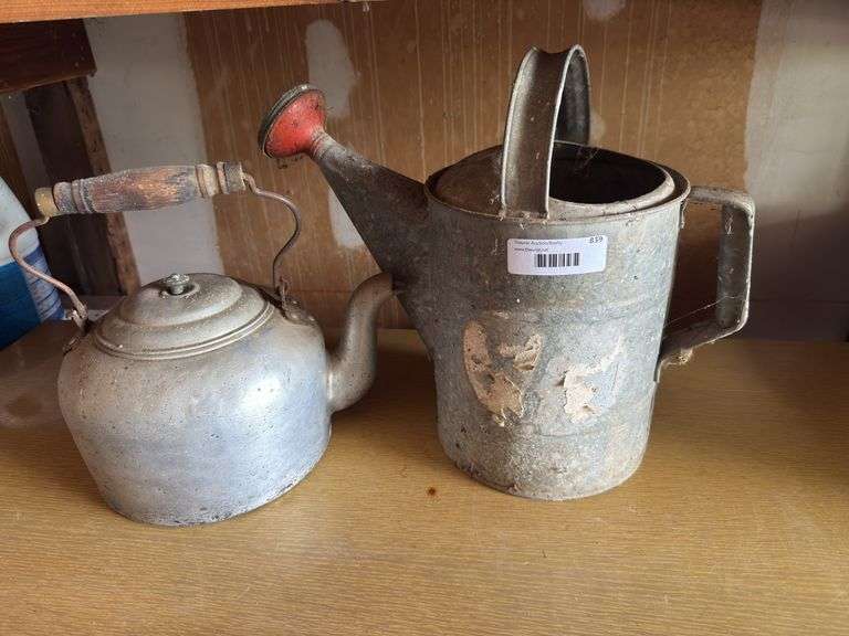 Metal Watering Can and Kettle image