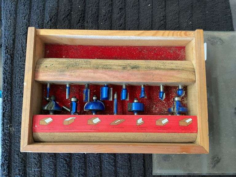 Wood Router Bit Set with Wooden Case image