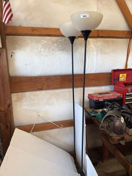 Pair of Torchiere Style Floor Lamps image