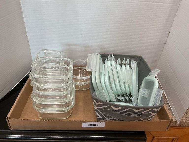 Assorted Glass Food Storage Containers with Lids image