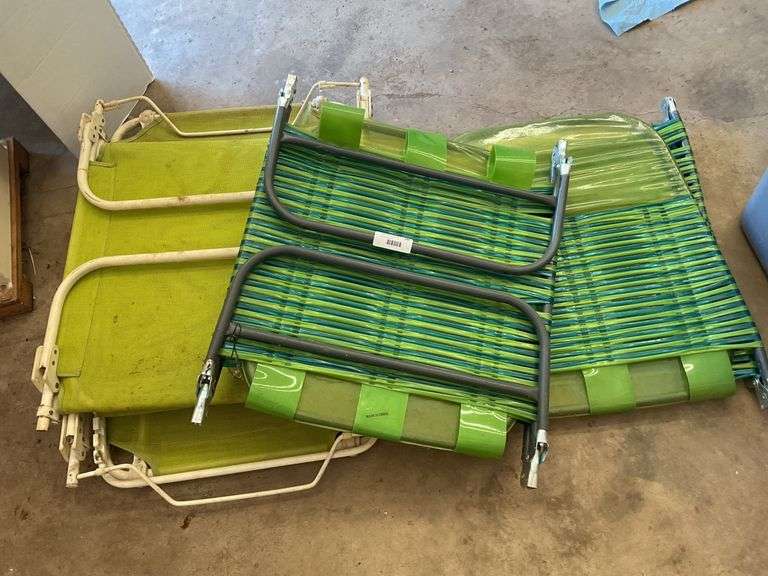 Group of Four Folding Lounge Chairs image