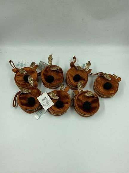 Set of 7 Reindeer Faux Leather Jewelry Cases image