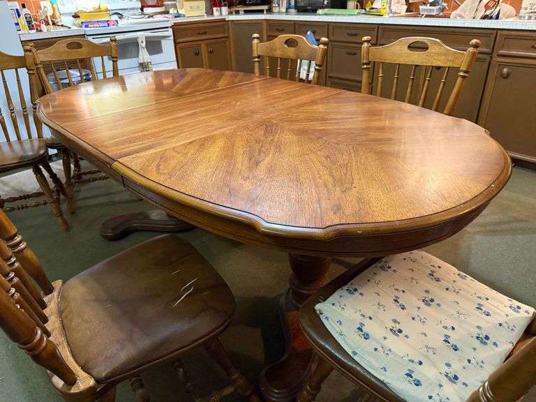 Dining table (60" x 40") and 6 chairs image